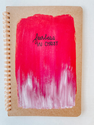 Fearless in Christ, Hand-Painted Spiral Bound Journal