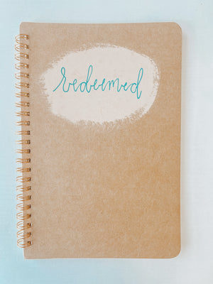 Redeemed, Hand-Painted Spiral Bound Journal