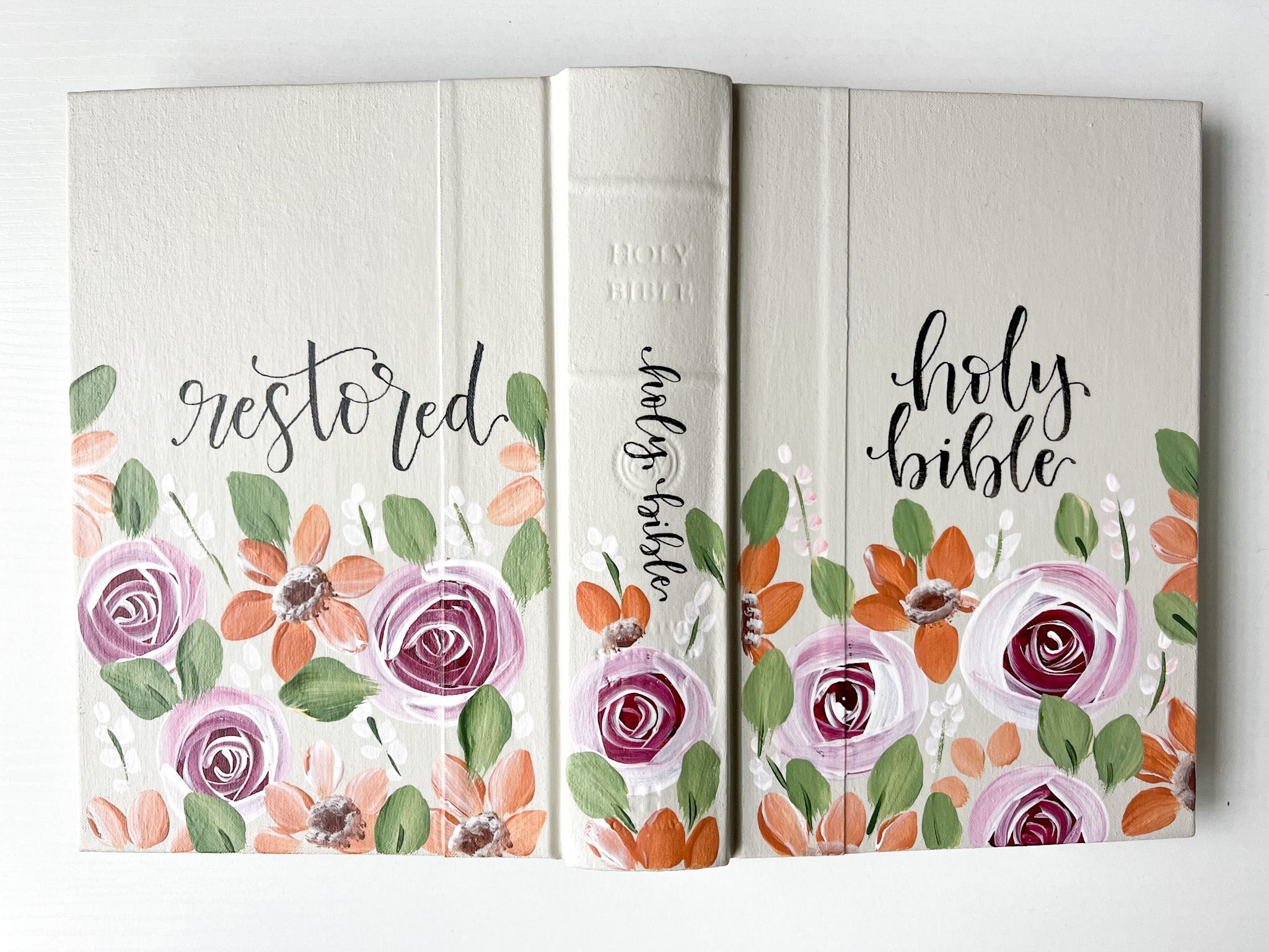 High quality Hand-painted Journaling Bible