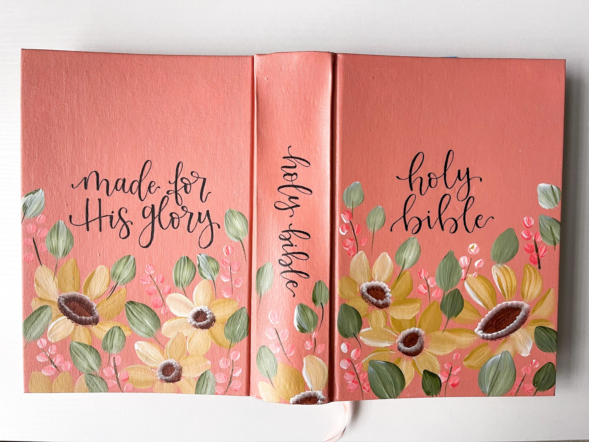 Hand Painted Customizable Floral Journaling Bible outlet - ESV or NIV