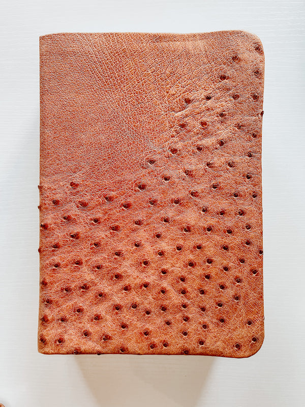 Custom Ostrich Leather Binder - Fully Customizable - Various Sizes