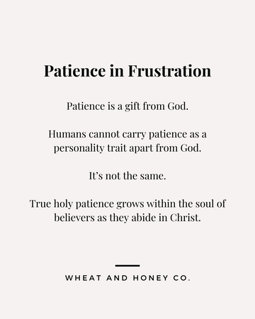 Patience in Frustration