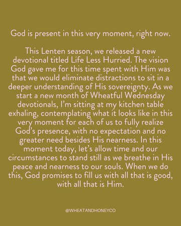 God is present in this very moment