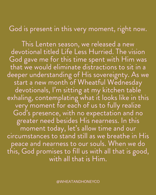 God is present in this very moment