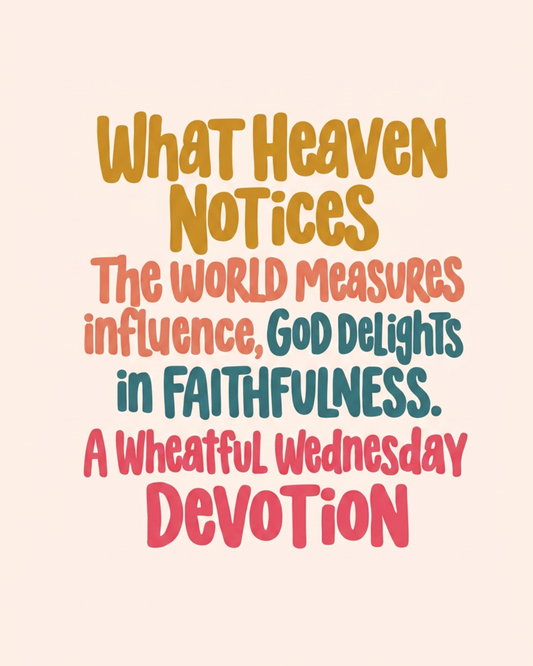 What if heaven notices different things than we do?