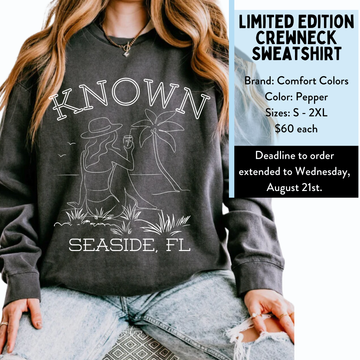 Limited Edition Crewneck Sweatshirt: Seaside, FL Wheatful Woman Retreat 2024