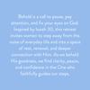 Behold: 11/5-8 2026 Seaside / Watercolor, FL Christian Women's Retreat