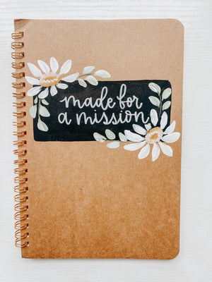Made for a mission, Hand-Painted Spiral Bound Journal