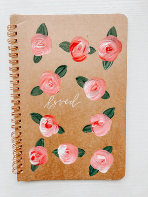 Loved, Hand-Painted Spiral Bound Journal