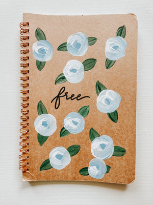 Free, Hand-Painted Spiral Bound Journal