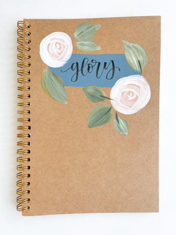 Glory, Hand-Painted Spiral Bound Journal