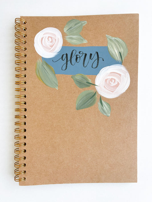 Glory, Hand-Painted Spiral Bound Journal