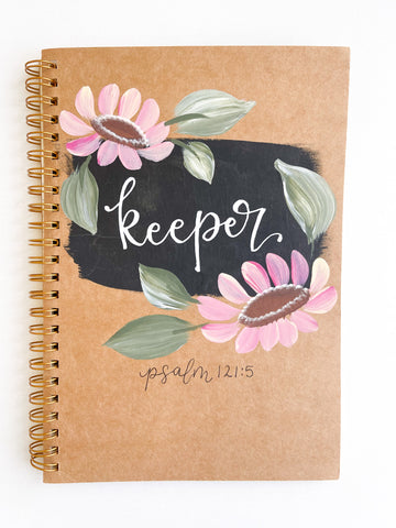 Keeper, Hand-Painted Spiral Bound Journal