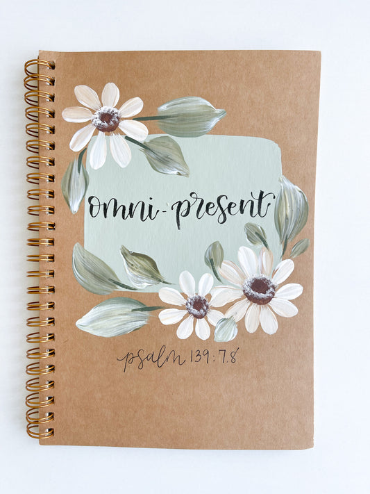 Omni-present, Hand-Painted Spiral Bound Journal