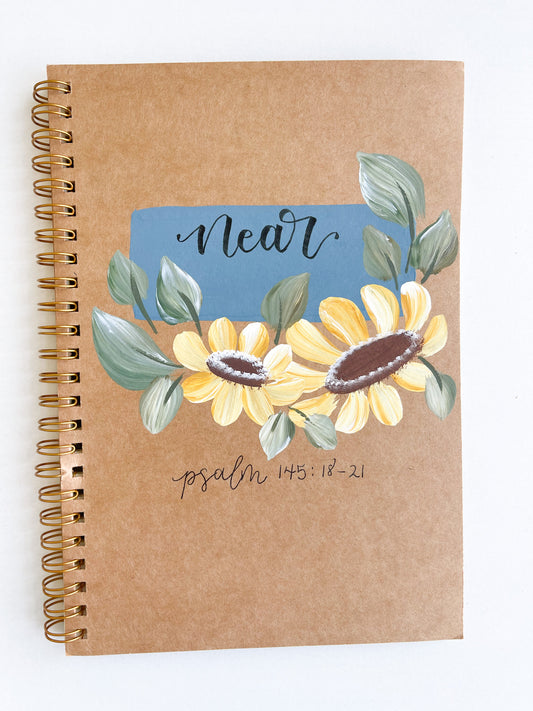 Near, Hand-Painted Spiral Bound Journal