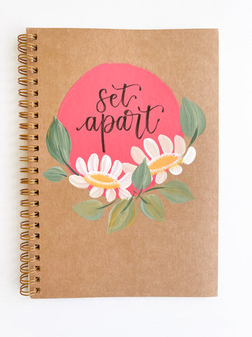 Set apart, Hand-Painted Spiral Bound Journal