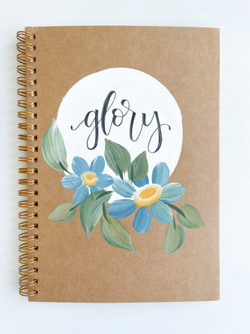 Glory, Hand-Painted Spiral Bound Journal