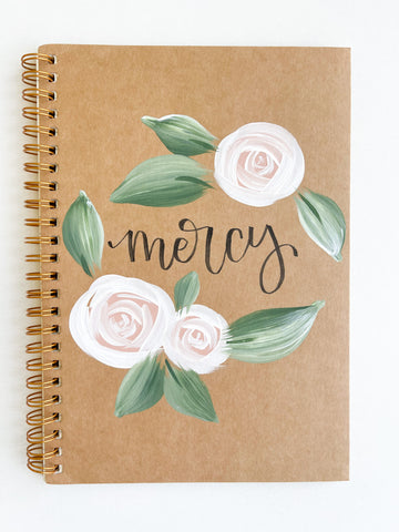 Mercy, Hand-Painted Spiral Bound Journal