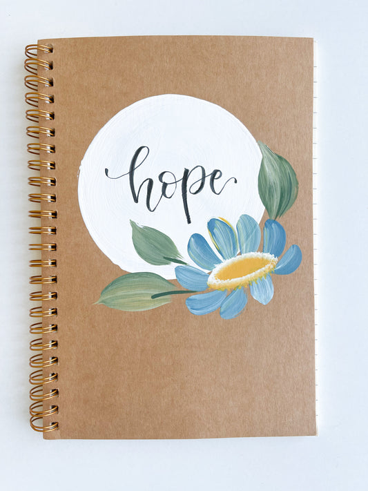 Hope, Hand-Painted Spiral Bound Journal