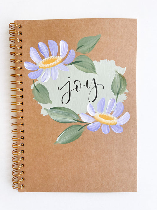 Joy, Hand-Painted Spiral Bound Journal