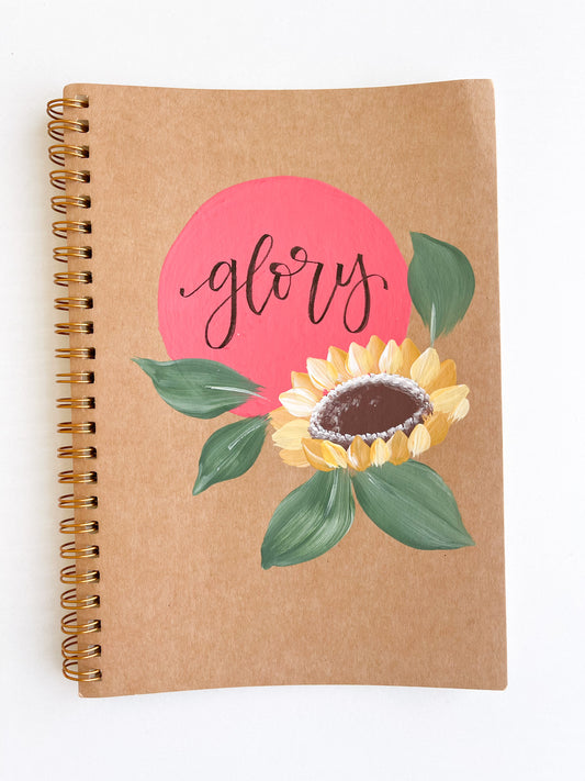 Glory, Hand-Painted Spiral Bound Journal