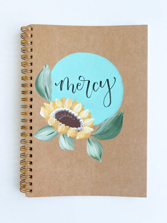 Mercy, Hand-Painted Spiral Bound Journal