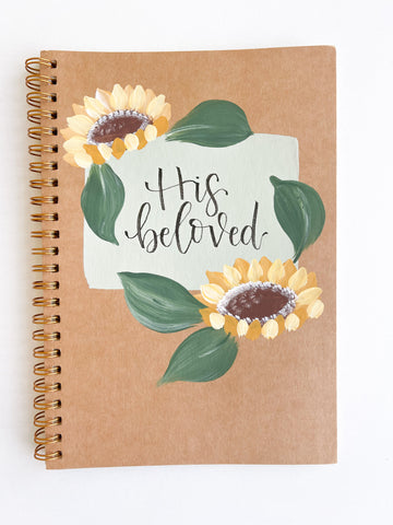 His beloved, Hand-Painted Spiral Bound Journal