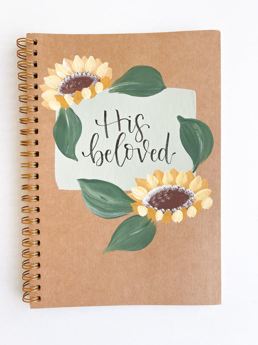 His beloved, Hand-Painted Spiral Bound Journal