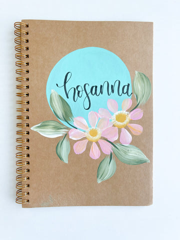 Hosanna, Hand-Painted Spiral Bound Journal