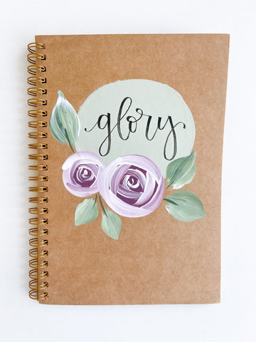 Glory, Hand-Painted Spiral Bound Journal