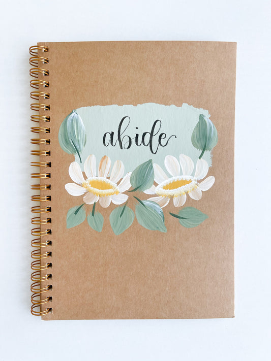 Abide, Hand-Painted Spiral Bound Journal