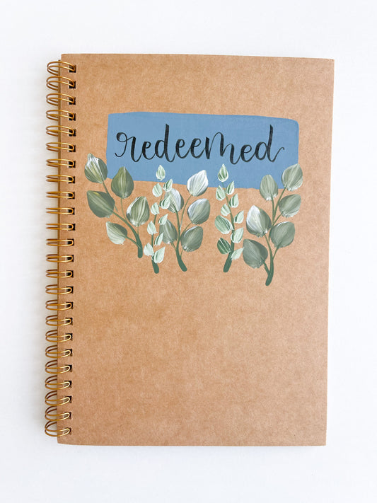 Redeemed, Hand-Painted Spiral Bound Journal