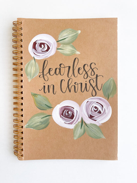 Fearless in Christ, Hand-Painted Spiral Bound Journal