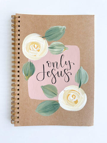 Only Jesus, Hand-Painted Spiral Bound Journal