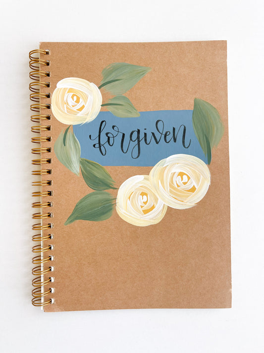 Forgiven, Hand-Painted Spiral Bound Journal