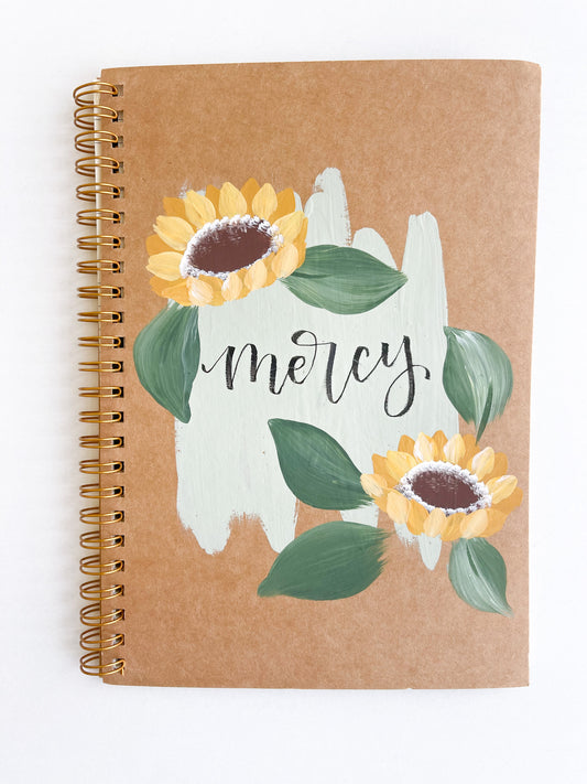 Mercy, Hand-Painted Spiral Bound Journal