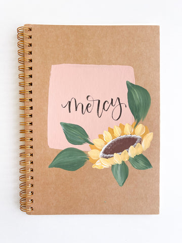 Mercy, Hand-Painted Spiral Bound Journal