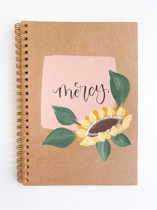 Mercy, Hand-Painted Spiral Bound Journal