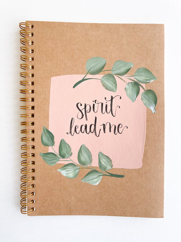 Spirit lead me, Hand-Painted Spiral Bound Journal