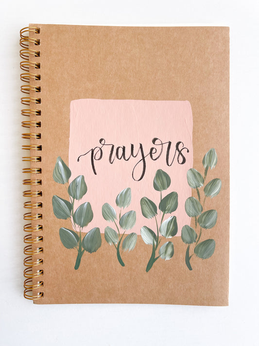 Prayers, Hand-Painted Spiral Bound Journal