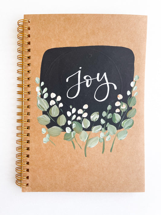 Joy, Hand-Painted Spiral Bound Journal