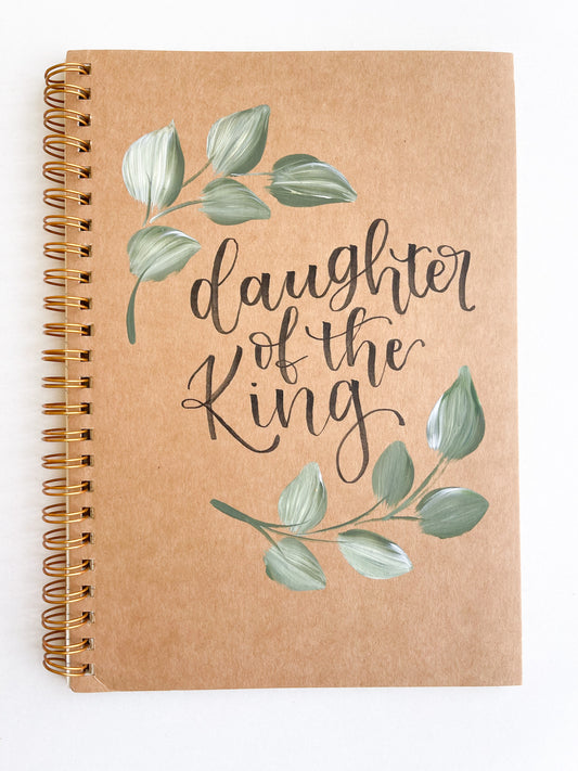 Daughter of the King, Hand-Painted Spiral Bound Journal