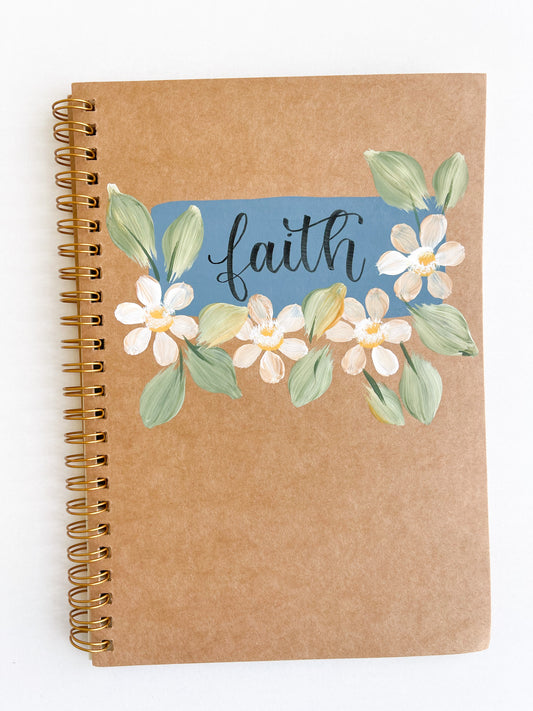 Faith, Hand-Painted Spiral Bound Journal