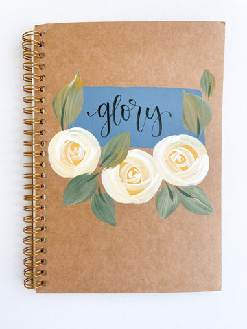 Glory, Hand-Painted Spiral Bound Journal