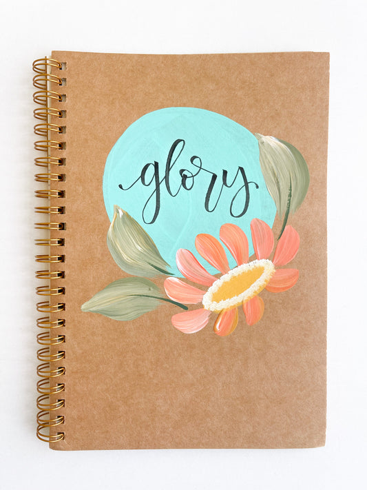 Glory, Hand-Painted Spiral Bound Journal