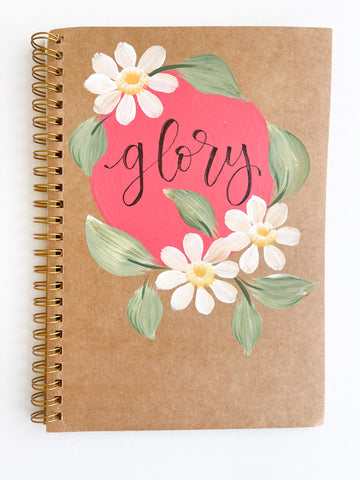 Glory, Hand-Painted Spiral Bound Journal