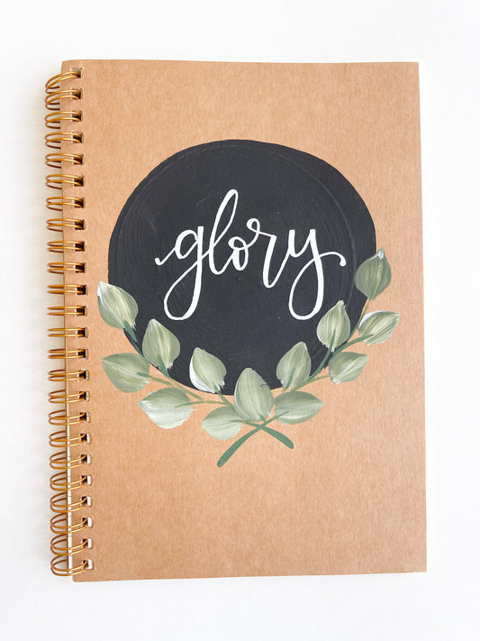 Glory, Hand-Painted Spiral Bound Journal