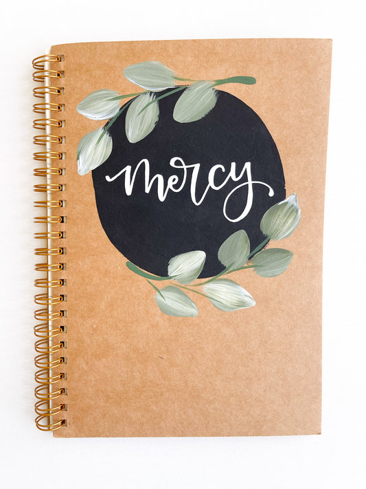 Mercy, Hand-Painted Spiral Bound Journal