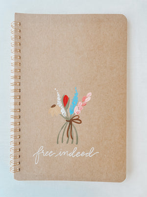 Free indeed Hand-Painted Spiral Bound Journal