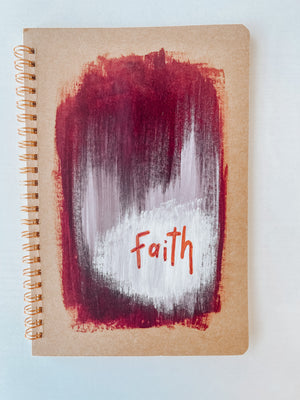Faith, Hand-Painted Spiral Bound Journal